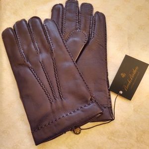 Brooks Brothers Leather Man's glives Cashmire Lined